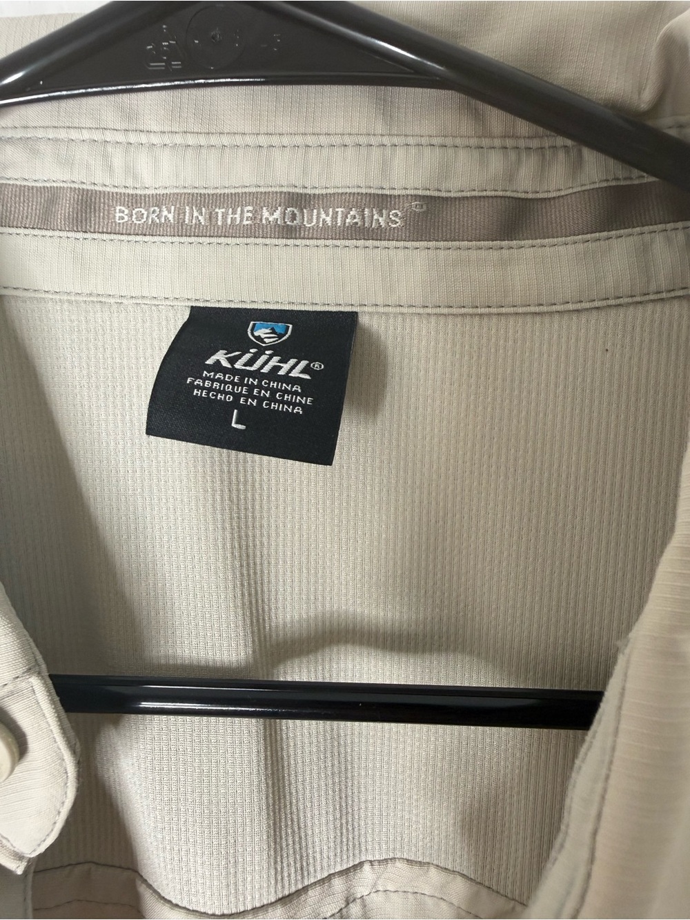 Kuhl Men's Light Khaki Button-Down Casual Shirt - Picture 3 of 6